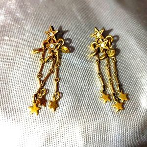 Vintage rare Kirks Folly falling stars earrings